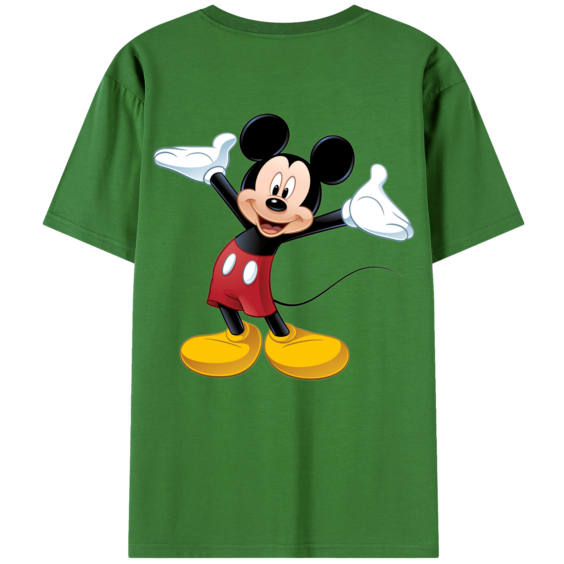 （画像用） ミッキーマウス Mickey Mouse レディース半袖Tシャツ(バックプリント)